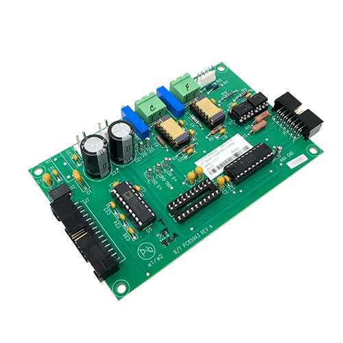NCAT Analog Board showing various circuit board items and connectors.